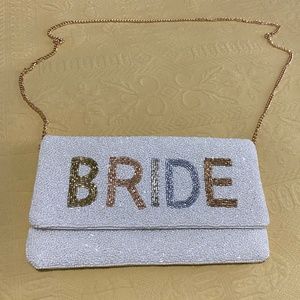 Bride sequin clutch